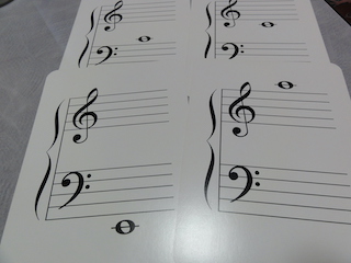 音符カード　保谷ピアノ教室