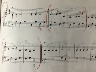 赤（　）　保谷ピアノ教室