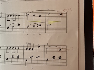 スラーの最後 保谷ピアノ教室