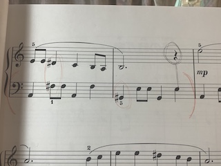 赤( ) 保谷ピアノ教室